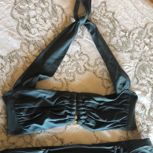 VS teal halter bikini s/m - Picture 2 of 8